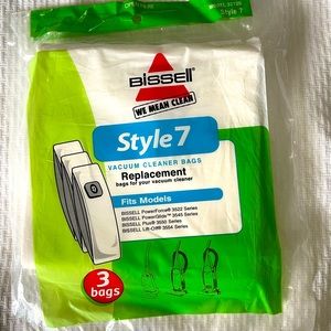 Geniune Bissell Style 7 vacuum bags - pack of 3